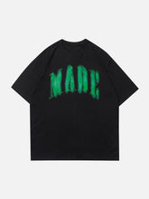 T-Shirt mit Buchstaben-Print und Farbverlauf